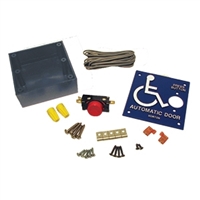 C1315-2 - 4in. SQ. Box & Handicap Logo w/1 inch RED Push Button Switch - (Horton)