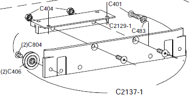 C2137-1 - O-X-X-O - Carriage Wheel Assembly w/Bracket - (Horton Linear, Belt)