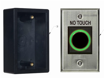 NO TOUCH WAVE SENSOR - (Indoor/Single Gang w/Mounting Box) - (Door Controls)