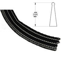 DE0152-120 - Weatherstrip SK27159 - REAR EDGE - (15.9MM) - (SOLD PER FOOT) - (Dorma)