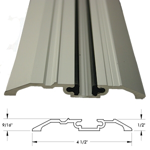 DE0195-03A - 8ft. Threshold Track Extrusion - w/o CAP MUST ORDER #DE0234 - (Clear Aluminum) - (ESA)