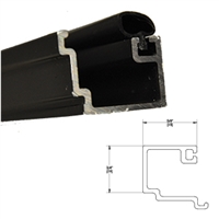 DE0210-01B-8FT - 1/4in, Glass Stop w/Vinyl - (Dark Bronze)  - (ESA)