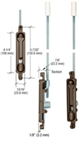 FB1 - 1/8" Offset Flush Bolt (Dark Bronze Finish)
