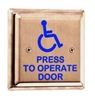 MAX-S1 - 4.5in. Square Stainless Steel Push Plate - (Wheel Chair - Press to Operate) - (MOTION ACCESS)