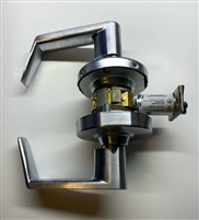 ND80BD RHO 626 - SCHLAGE GRADE 1 STOREROOM LOCK, RHODES LEVER, SFIC PREP LESS CORE, SATIN CHROME FINISH, NON-HANDED - (SCHLAGE)