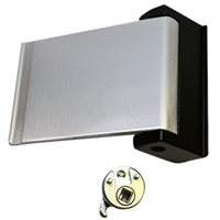 Push / Pull Paddle Handle - Field Reversible - (Pull to Left shown) -  (Aluminum Finish)