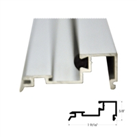 US01-0418LLCL - 4ft. 1/4" Glass Stop Gutter w/Vinyl (Snap-In) - CLEAR Aluminum - (Besam Pg3000, 4000, Amd1, Amd2, Uni-slide).