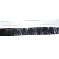 3 FT. NYLON BRUSH DOOR SWEEP w/Hardware - (Clear Anodized)
