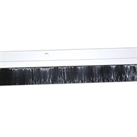 4 FT. NYLON BRUSH DOOR SWEEP w/Hardware - (Clear Anodized)