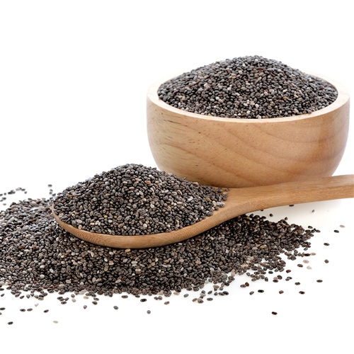 Chia Seeds - BLACK - 1.0 lb (454 grams) bag (Raw, Organic)