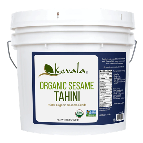 Sesame Tahini -  BULK  (organic, gluten-free, non-GMO) - 1 gal.  / 8 lbs - Kevala