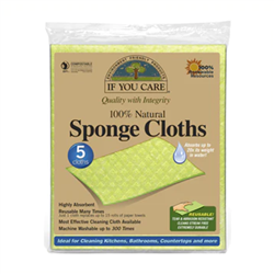 Natural Sponge Cloths - 5 pack