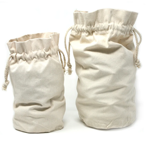 Cotton Produce Bags - 2 sizes - Flat Bottom