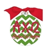 Alpha Chi Omega Chevron Glass Ornament