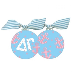 Delta Gamma Anchor Glass Ornament