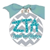 Zeta Tau Alpha Chevron Glass Ornament