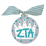 Zeta Tau Alpha Crown Glass Ornament