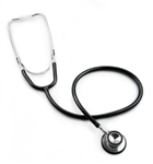 Classic Stethoscope McKesson Black 1-Tube 22 Inch Tube Double Sided Chestpiece