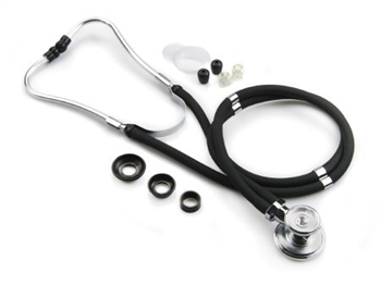 Sprague Rappaport Stethoscope McKesson LUMEONâ„¢ Black 2-Tube 22 Inch Tube Double Sided Chestpiece