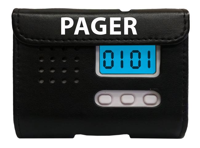 Wireless Caregiver Pager With Reset Button and LCD Display