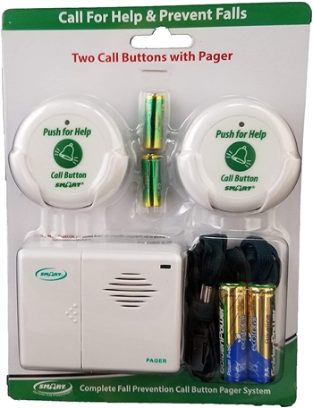 Smart Caregiver Wireless Pager with 2 Call Buttons