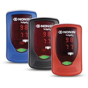 Nonin Onyx Vantage 9590 Pulse Oximeter in Red, Black, Blue & Purple