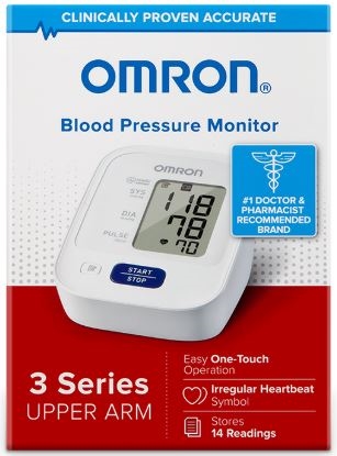 OMRON 3 Series Blood Pressure Monitor (BP7100), Upper Arm Cuff