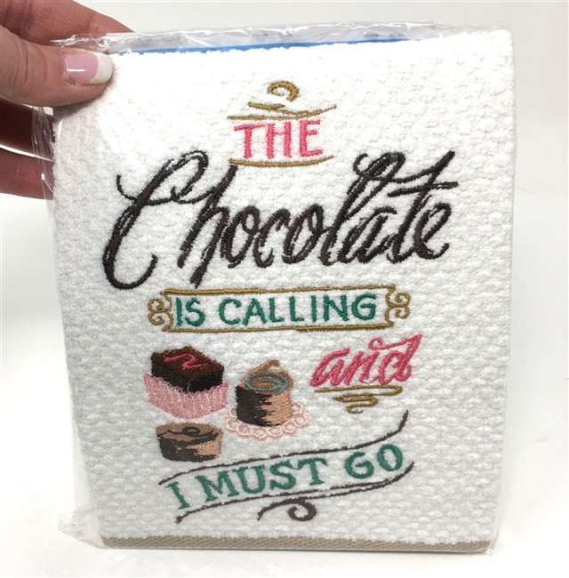 Aunt Nettie's Chocolate "The Chocolate is Calling" Towel