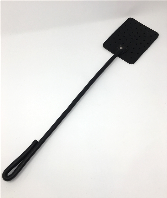 Leather fly swatter that is handmade and durable. Works great for those pesky flies but also as a great 'gentle' husband persuader!