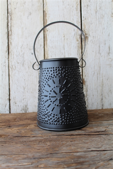 Black Punched Tin Wax Melter