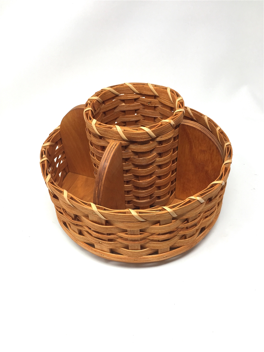 Craft/Utensil Caddy w/ Lazy Susan is handmade by a lovely Amish family in  southern Minnesota.