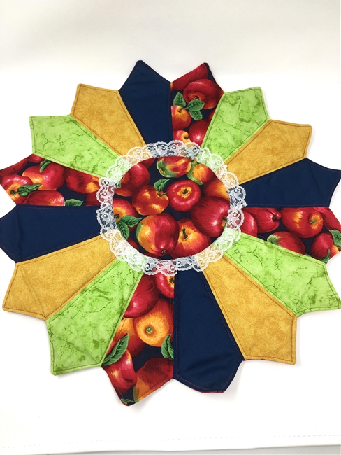Lovely handmade Amish quilted centerpiece are perfect for any table or dresser. 
â€‹
â€‹Each of these are stitched by Sara and Lydia Miller, two sisters who live outside of Harmony Minnesota on a beautiful farm.