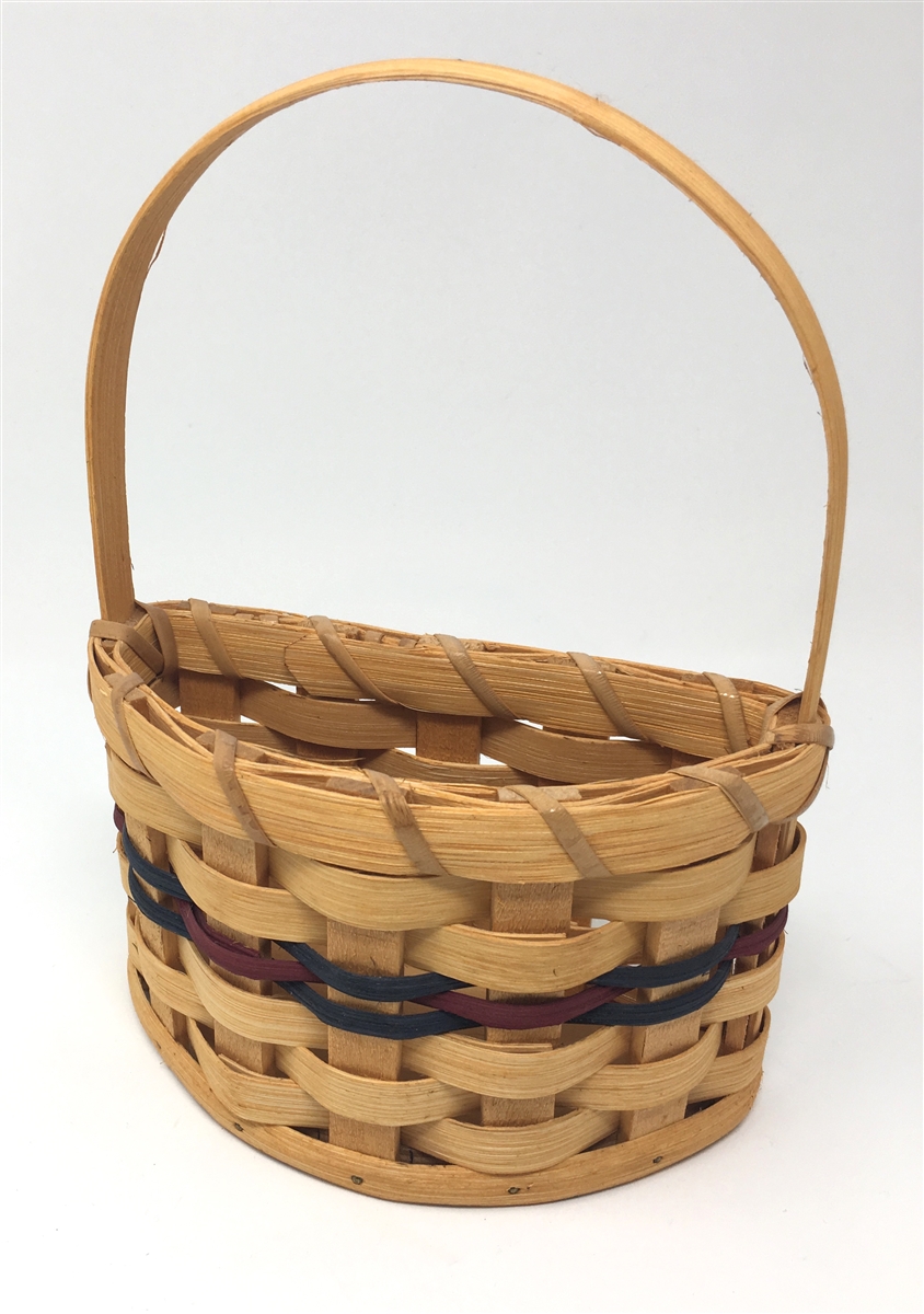 Small Handmade custom wooden basket with handle – Steel Roots Market