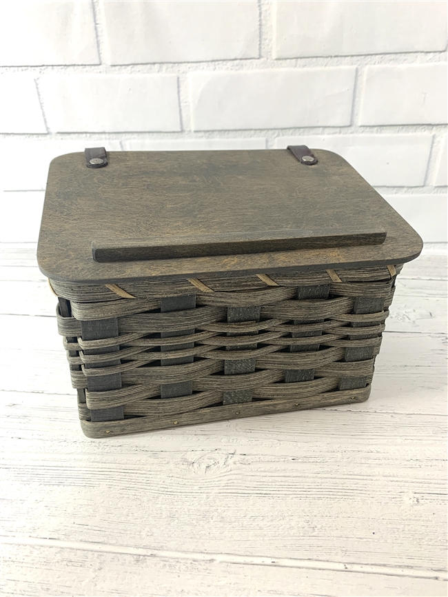 Amish Made Large Recipe Box in Blue/Gray - Beautiful!