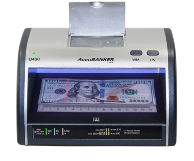 AccuBanker LED430 - Counterfeit Bill/ Document Validator with Magnifier