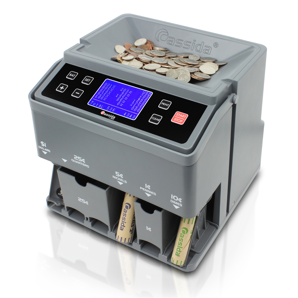  Ribao HCS-3300 High Speed Coin Counter, Heavy Duty Bank Grade  Coin Sorter with Large Hopper, Two-Year Warranty : Office Products