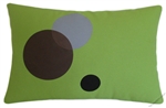 Avocado Green Circles Decorative Throw Pillow Cover