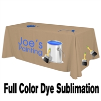 6 ft. x 30"Top x 29"H - 4 Sided Standard Table Throw (Full Color - Full Bleed) Dye Sublimation