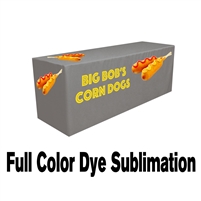 4 ft. x 24â€Top x 29"H â€“ 4 Sided Fitted Table Throw (FULL COLOR PRINT) Dye Sublimated