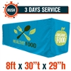 3-Days RUSH SERVICE - 8ft x 30"T x 29"H Fitted Table Throw