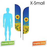 Feather Flag 7' Double-Sided PRINT ONLY (X-Small)