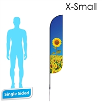 Feather Flag 7' Single-Sided With Spike Base & Carry Bag(X-Small)