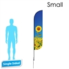 Feather Flag 8.5' Single-Sided With Spike Base & Carry Bag(Small)