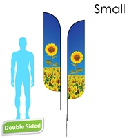 Feather Flag 8.5' Double-Sided With Spike Base & Carry Bag (Small)