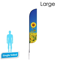 Feather Flag 13' Single-Sided With Spike Base & Carry Bag(Large)