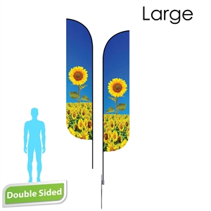 Feather Flag 13' Double-Sided With Spike Base & Carry Bag(Large)