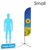 Feather Flag 8.5' Single-Sided With Chrome X-Base & Carry Bag(Small)