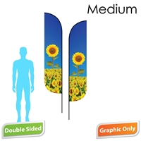 Feather Flag 10' Double-Sided PRINT ONLY (Medium)