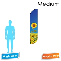 Feather Flag 10' Single-Sided PRINT ONLY (Medium)