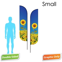 Feather Flag 8.5' Double-Sided PRINT ONLY (Small)